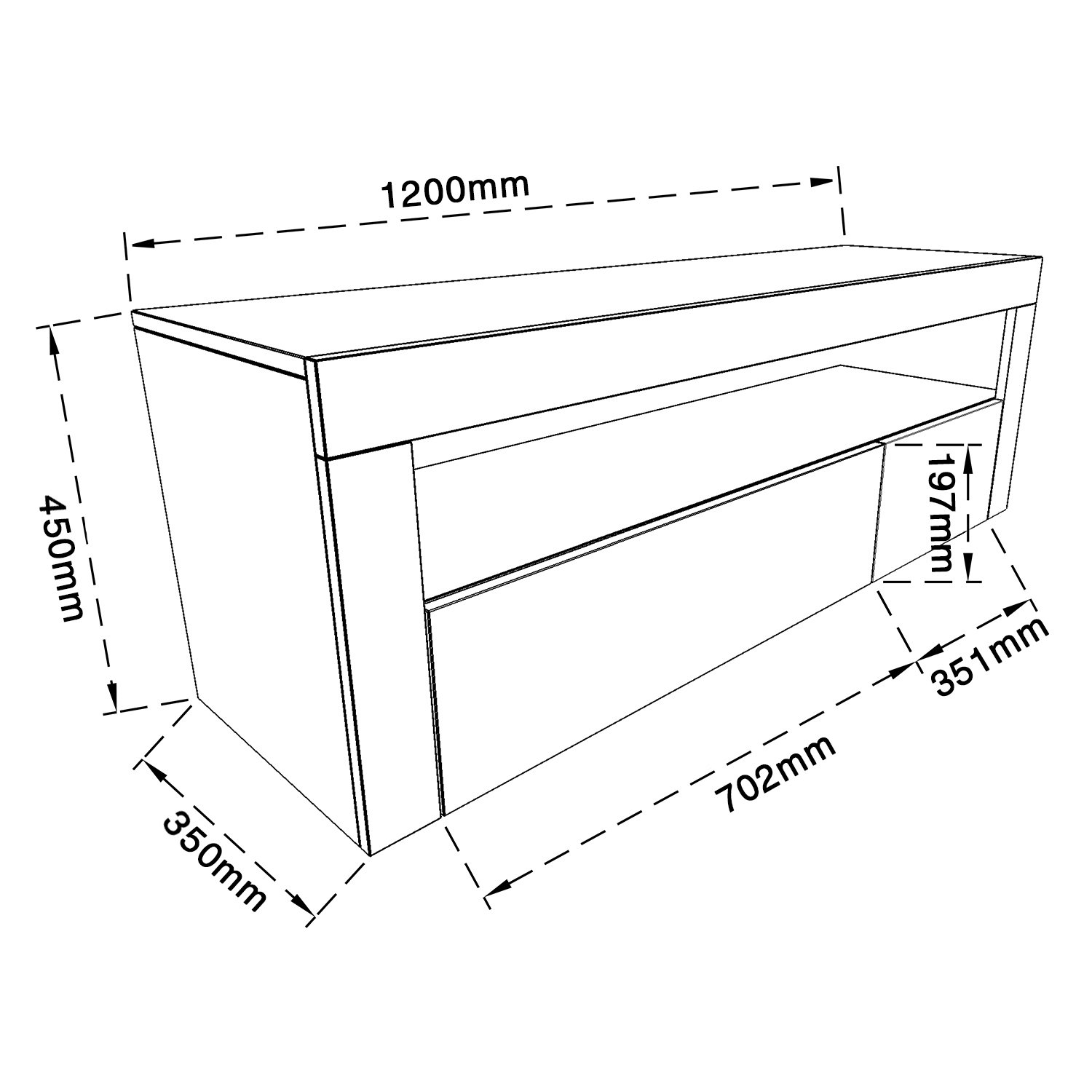 ELEGANT TV Stand TV Unit TV with LED Lights High Gloss with
